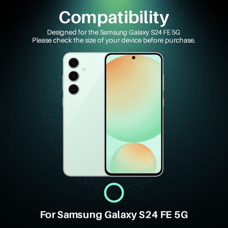 For Samsung Galaxy S24 FE 5G NORTHJO Camera Lens Protector CD Metal Ring Tempered Glass Film(Green)