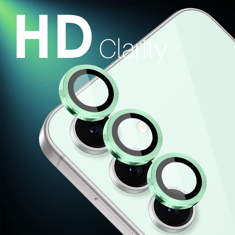 For Samsung Galaxy S24 FE 5G NORTHJO Camera Lens Protector CD Metal Ring Tempered Glass Film(Green)