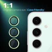 For Samsung Galaxy S24 FE 5G NORTHJO Camera Lens Protector CD Metal Ring Tempered Glass Film(Green)