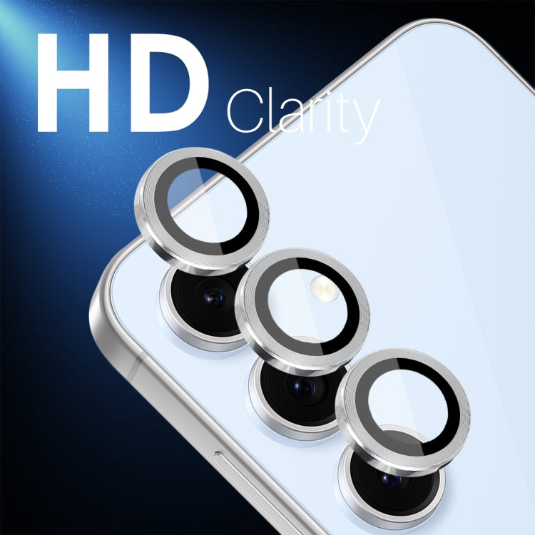 For Samsung Galaxy S24 FE 5G NORTHJO Camera Lens Protector CD Metal Ring Tempered Glass Film(Silver)