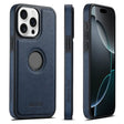 For iPhone 16 Pro Max Suteni G1 Cross Texture MagSafe Phone Case(Blue) - free shipping - PMC Jewellery - Order now!