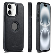 For iPhone 16 Plus Suteni G1 Cross Texture MagSafe Phone Case(Black)