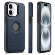 For iPhone 16 Plus Suteni G1 Cross Texture MagSafe Phone Case(Blue) - free shipping - PMC Jewellery - Order now!