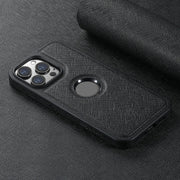 For iPhone 16 Pro Suteni G1 Cross Texture MagSafe Phone Case(Black)