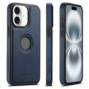 For iPhone 16 Suteni G1 Cross Texture MagSafe Phone Case(Blue)