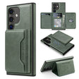For Samsung Galaxy S25 5G Shield Multi-functional MagSafe Card Bag Phone Case(Green) - Galaxy S25 5G Cases by PMC Jewellery | Online Shopping South Africa | PMC Jewellery | Buy Now Pay Later Mobicred