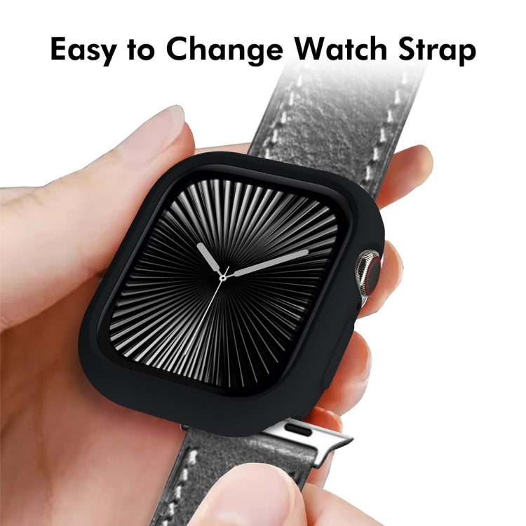 For Apple Watch Series 10 46mm ENKAY Hat-Prince Candy Color TPU Watch Case(Black)