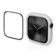 For Apple Watch Series 10 46mm ENKAY Hat-Prince 2 in 1 Candy Color TPU Watch Case with Full Coverage PMMA Soft Film(Light Grey)
