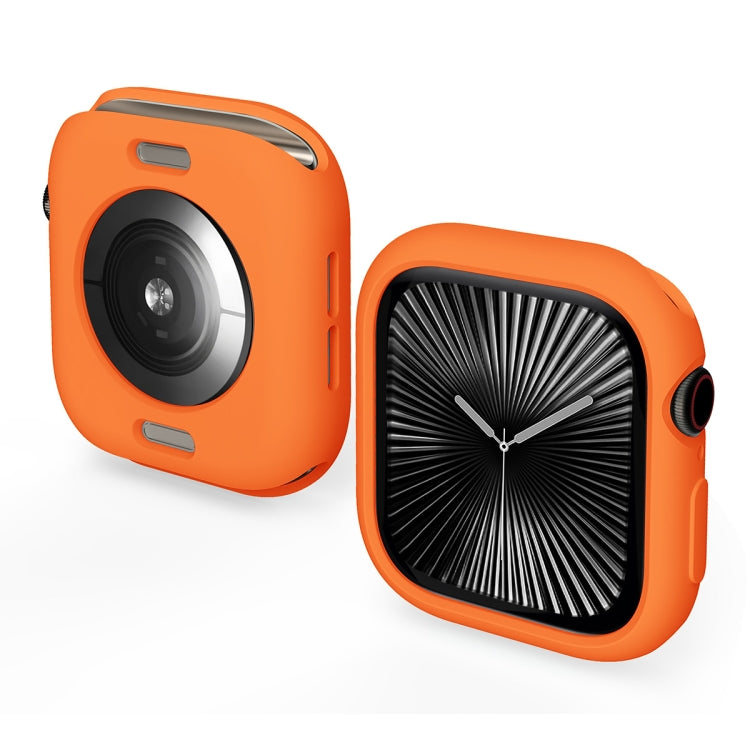 For Apple Watch Series 10 42mm ENKAY Hat-Prince 2 in 1 Candy Color TPU Watch Case with Full Coverage PMMA Soft Film(Orange)
