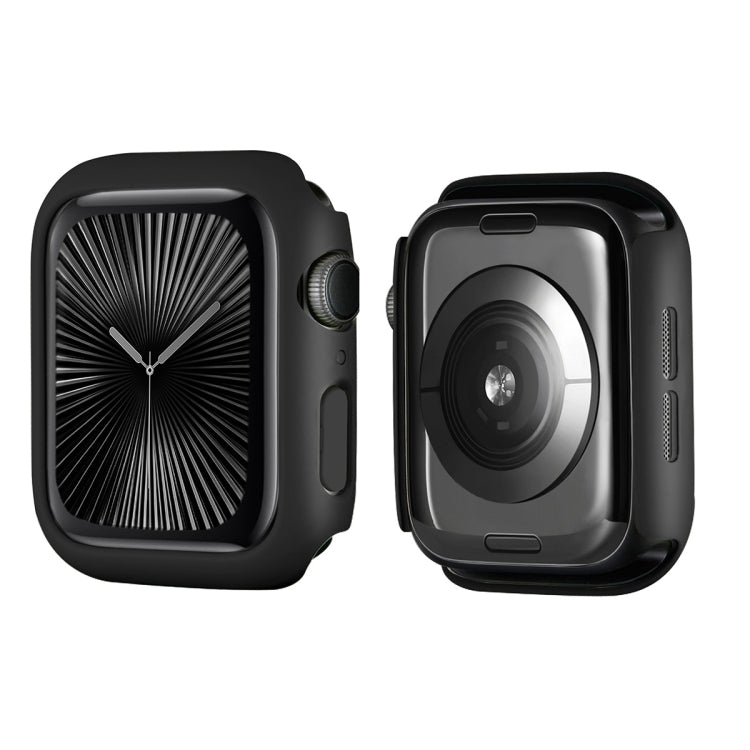 For Apple Watch Series 10 46mm ENKAY Hat-Prince Solid Color PC Watch Case Shockproof Cover(Black)