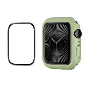 For Apple Watch Series 10 46mm ENKAY Hat-Prince 2 in 1 Solid Color PC Watch Case with Full Coverage PMMA Soft Film(Light Green)