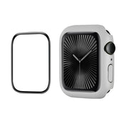 For Apple Watch Series 10 46mm ENKAY Hat-Prince 2 in 1 Solid Color PC Watch Case with Full Coverage PMMA Soft Film(Light Grey)