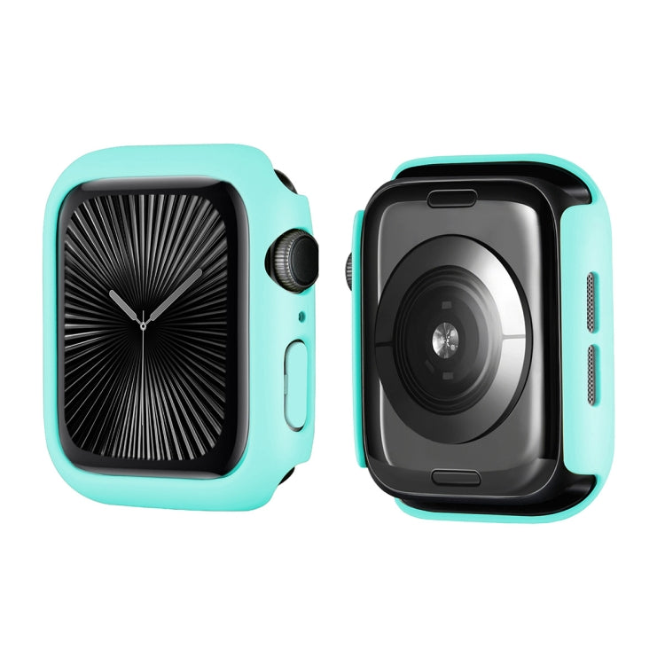 For Apple Watch Series 10 46mm ENKAY Hat-Prince 2 in 1 Solid Color PC Watch Case with Full Coverage PMMA Soft Film(Light Blue)