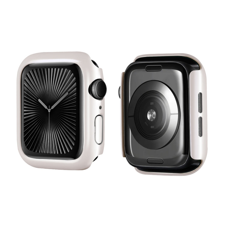 For Apple Watch Series 10 46mm ENKAY Hat-Prince 2 in 1 Solid Color PC Watch Case with Full Coverage PMMA Soft Film(Silver)
