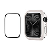 For Apple Watch Series 10 46mm ENKAY Hat-Prince 2 in 1 Solid Color PC Watch Case with Full Coverage PMMA Soft Film(Silver)