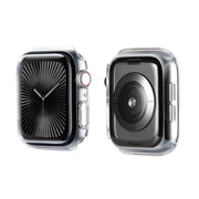 For Apple Watch Series 10 42mm ENKAY Hat-Prince 2 in 1 Solid Color PC Watch Case with Full Coverage PMMA Soft Film(Transparent)