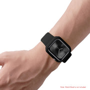 For Apple Watch Series 10 46mm ENKAY Hat-Prince 2 in 1 Solid Color PC Watch Case with Full Coverage PMMA Soft Film(Silver)