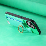 For Huawei Pura 70 Retro Magsafe Cross Leather Ring Holder Card Bag Phone Case(Green)
