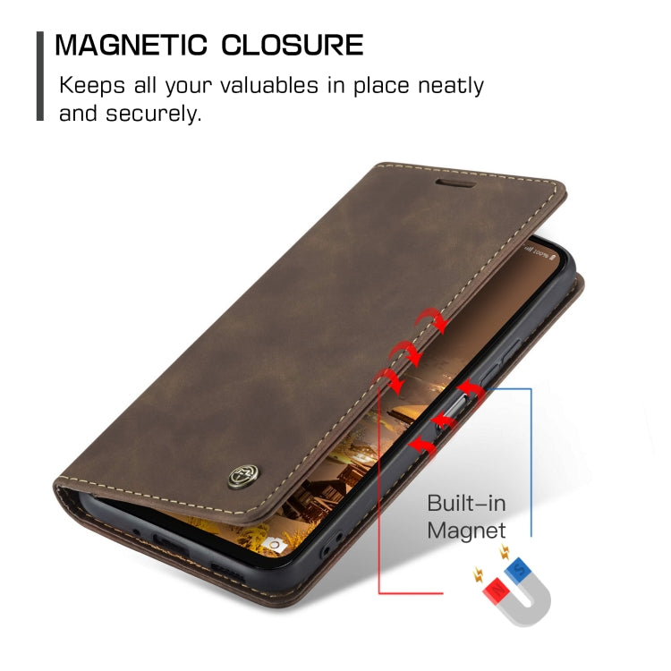 For Samsung Galaxy A16 5G CaseMe 013 Multifunctional Horizontal Flip Leather Phone Case(Coffee)