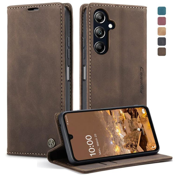 For Samsung Galaxy A16 5G CaseMe 013 Multifunctional Horizontal Flip Leather Phone Case(Coffee)
