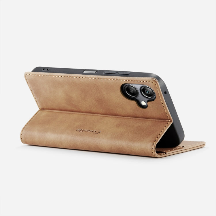 For Samsung Galaxy A06 CaseMe 013 Multifunctional Horizontal Flip Leather Phone Case(Brown)