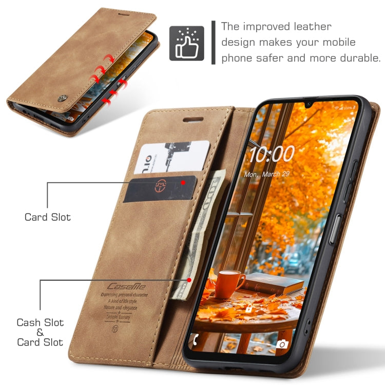 For Samsung Galaxy A06 CaseMe 013 Multifunctional Horizontal Flip Leather Phone Case(Brown)