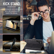 For Samsung Galaxy S25 Ultra 5G CaseMe 013 Multifunctional Horizontal Flip Leather Phone Case(Black)