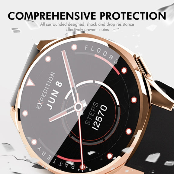 For Huawei Watch GT 5 41mm ENKAY Hat-Prince Electroplated Soft TPU Watch Case with Screen Film(Dark Blue)