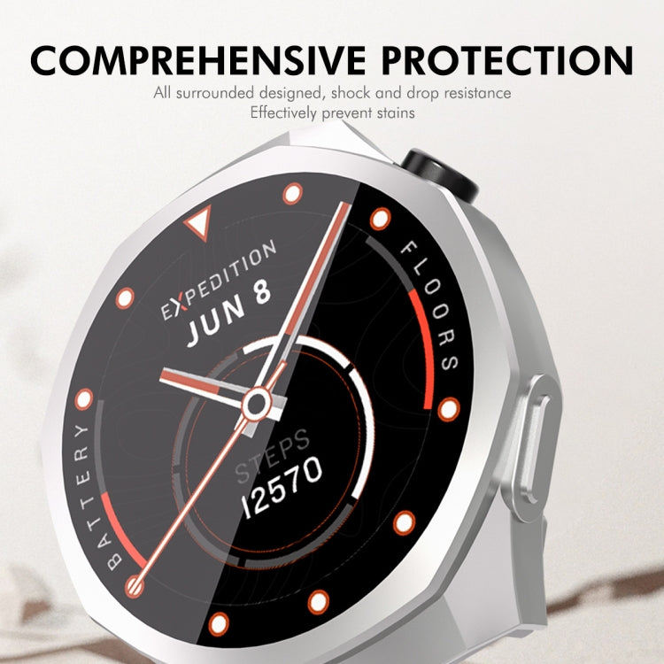 For Huawei Watch GT 5 Pro 42mm ENKAY Hat-Prince Electroplated Soft TPU Watch Case with Screen Film(Silver)