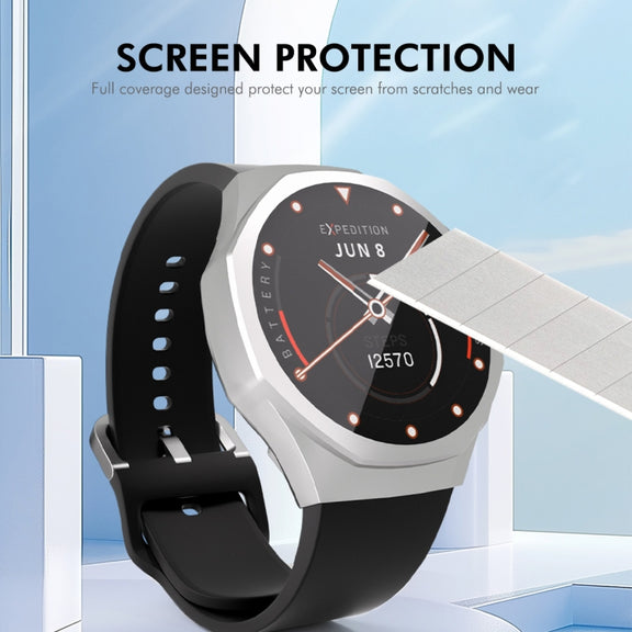 For Huawei Watch GT 5 Pro 46mm ENKAY Hat-Prince Electroplated Soft TPU Watch Case with Screen Film(Dark Blue)