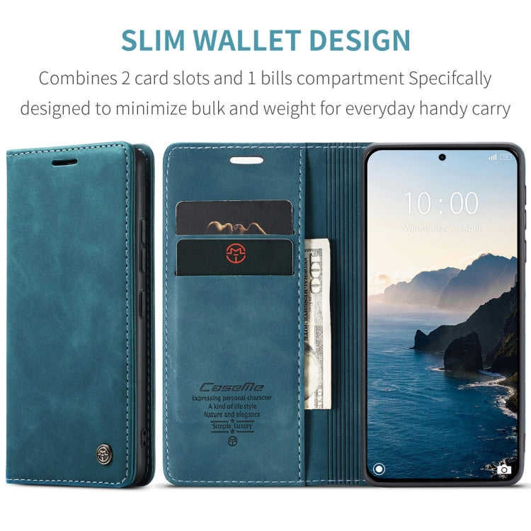 For Xiaomi 14T Pro CaseMe 013 Multifunctional Horizontal Flip Leather Phone Case(Blue)