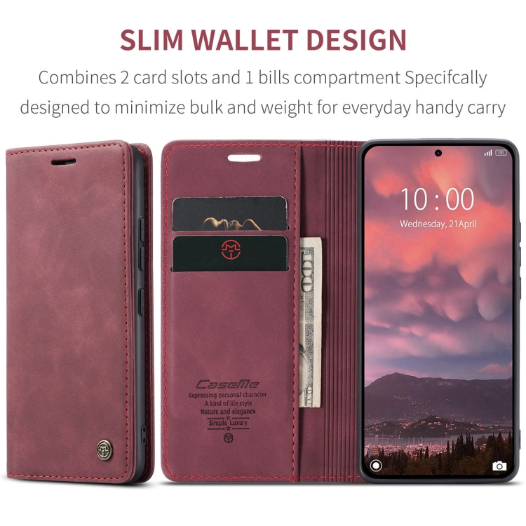 For Xiaomi 14T Pro CaseMe 013 Multifunctional Horizontal Flip Leather Phone Case(Red)