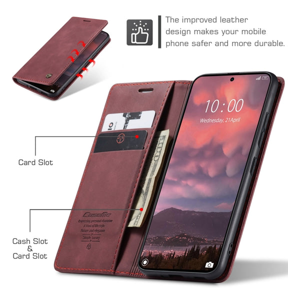 For Xiaomi 14T Pro CaseMe 013 Multifunctional Horizontal Flip Leather Phone Case(Red)