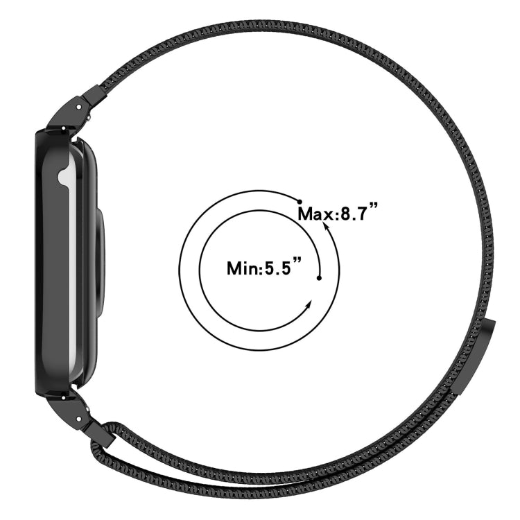 For Xiaomi Smart Band 9 Pro Metal Frame Integrated Milan Magnetic Stainless Steel Watch Band(Gold)