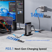 WAVLINK WL-UMD26 11 in 1 140W PD 3.1 USB-C 8K Displayport Charging Docking Station