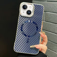 For iPhone 15 Plus AG Carbon Fiber Frameless MagSafe Phone Case(Blue) - iPhone 15 Plus Cases by PMc TechLife | Online Shopping South Africa | PMc TechLife | Buy Now Pay Later Mobicred