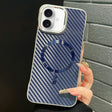 For iPhone 16 Plus AG Carbon Fiber Frameless MagSafe Phone Case(Blue) - free shipping - PMc TechLife - Order now!