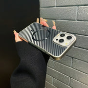 For iPhone 13 AG Carbon Fiber Frameless MagSafe Phone Case(Grey)