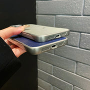 For iPhone 13 AG Carbon Fiber Frameless MagSafe Phone Case(Grey)