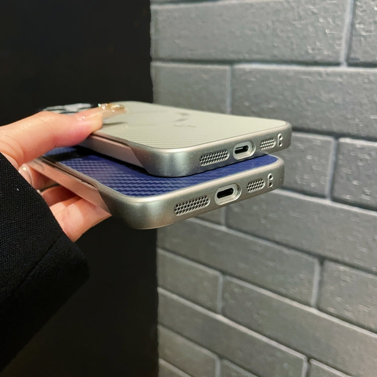 For iPhone 16 Pro AG Carbon Fiber Frameless MagSafe Phone Case(Grey)