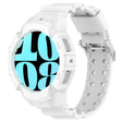 For Samsung Galaxy Watch 7 44mm Armor Silicone Watch Band with Watch Case Set(White) - Watch Bands by PMC Jewellery | Online Shopping South Africa | PMC Jewellery | Buy Now Pay Later Mobicred