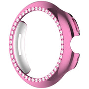 For Google Pixel Watch Diamond Electroplated PC Half Coverage Watch Protective Case(Pink)
