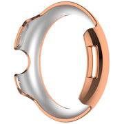 For Google Pixel Watch 3 45mm Diamond Electroplated PC Half Coverage Watch Protective Case(Rose Gold)