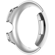 For Google Pixel Watch 3 45mm Diamond Electroplated PC Half Coverage Watch Protective Case(Silver)