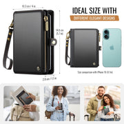 CaseMe-Me60 Multi-functional Anti-theft Swipe Passport Wallet(Black)