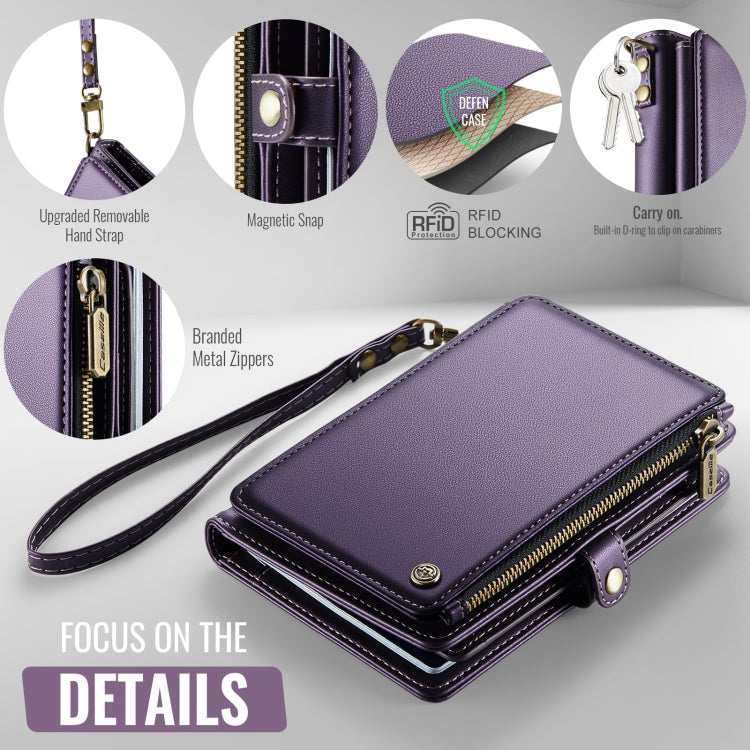 CaseMe-Me60 Multi-functional Anti-theft Swipe Passport Wallet(Purple)