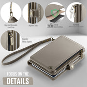 CaseMe-Me60 Multi-functional Anti-theft Swipe Passport Wallet(Grey)