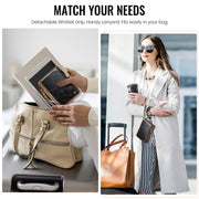 CaseMe-Me60 Multi-functional Anti-theft Swipe Passport Wallet(Brown)