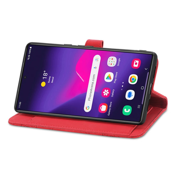 For Samsung Galaxy S25 Ultra 5G Embossed Flower Zipper Leather Phone Case(Red)