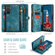 For Samsung Galaxy A16 5G CaseMe 008 Detachable Multifunctional Leather Phone Case(Blue)